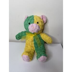 Sugarloaf Creations Plush Teddy Bear Stuffed Toy Terry Cloth Pastel Color Block